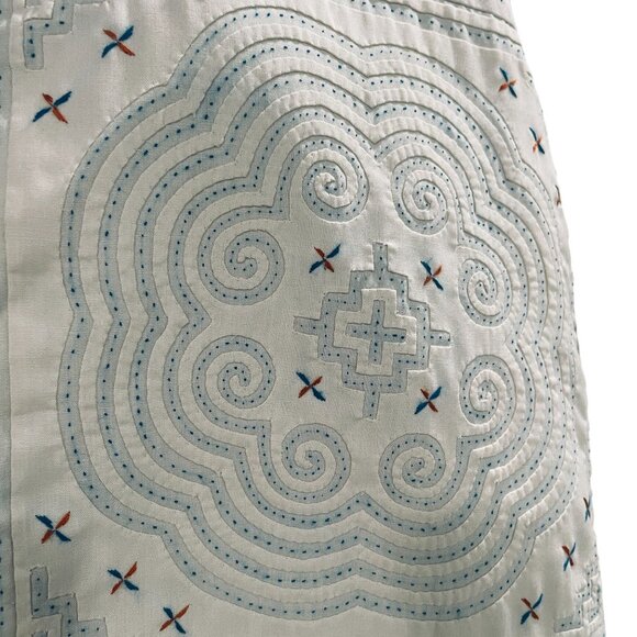 Handmade Embroidered Quilted Jacket Boho Folk Art Vintage Ethnic M L Open Front - Picture 8 of 13